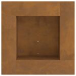 vidaXL Ohnisko Štvorcové 60x60x30 cm Zverejnená oceľ – Obrázok 6