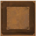 vidaXL Ohnisko Štvorcové 80x80x40 cm Zvetraný Oceľ – Obrázok 9