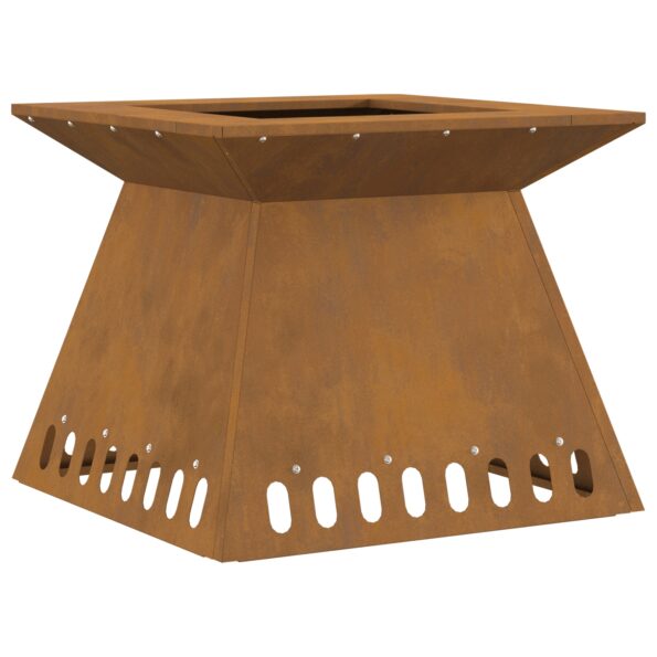 858923_2.jpg vidaXL Ohnisko 48x48x40 cm Zvetraná oceľ – Obrázok 2