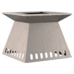 vidaXL Ohnisko 48x48x40 cm Zvetraná oceľ – Obrázok 4