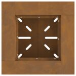 vidaXL Ohnisko 48x48x40 cm Zvetraná oceľ – Obrázok 5