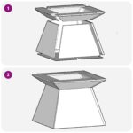 vidaXL Ohnisko 48x48x40 cm Zvetraná oceľ – Obrázok 9