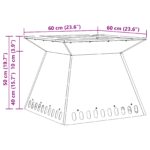 vidaXL Oheň 60x60x50 cm Zvetralá oceľ – Obrázok 11