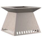vidaXL Oheň 60x60x50 cm Zvetralá oceľ – Obrázok 4