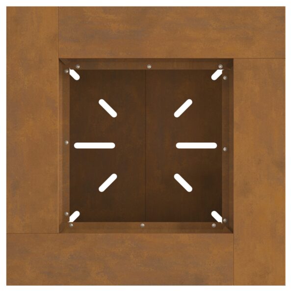 vidaXL Oheň 60x60x50 cm Zvetralá oceľ – Obrázok 6