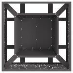 vidaXL Ohnisko Štvorcové Čierne 60x60x30 cm Oceľ – Obrázok 5