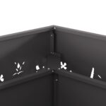 vidaXL Ohnisko Štvorcové Čierne 60x60x30 cm Oceľ – Obrázok 7