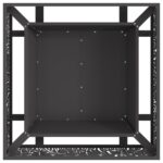 vidaXL Ohnisko Štvorcové Čierne 80x80x30 cm Ocelové – Obrázok 5