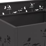 vidaXL Ohnisko Štvorcové Čierne 80x80x30 cm Ocelové – Obrázok 6