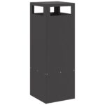 vidaXL Ohnisko Štvorcové Čierne 35x35x100 cm Oceľ – Obrázok 4