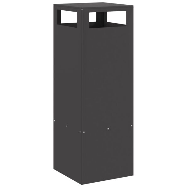 vidaXL Ohnisko Štvorcové Čierne 35x35x100 cm Oceľ – Obrázok 4