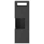 vidaXL Ohnisko Štvorcové Čierne 35x35x100 cm Oceľ – Obrázok 5