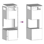 vidaXL Ohnisko Štvorcové Čierne 35x35x100 cm Oceľ – Obrázok 8