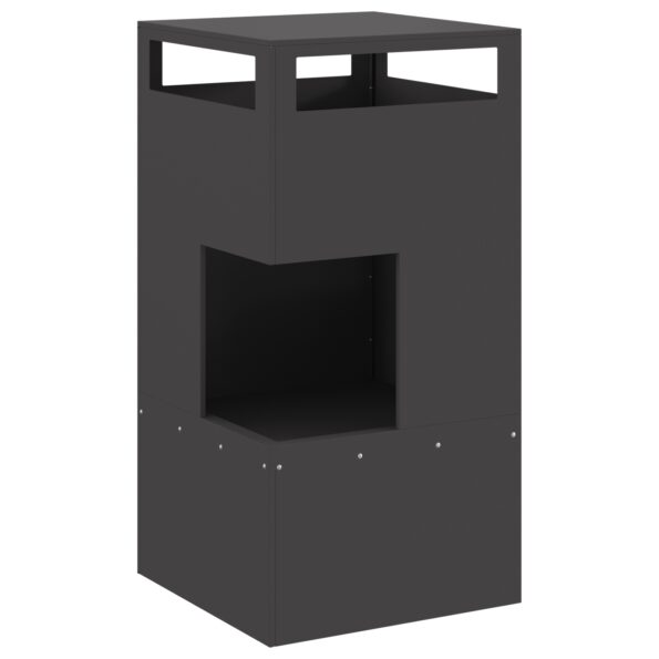 vidaXL Ohnisko Čierna 50 x 50 x 100 cm Oceľ – Obrázok 2