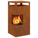 vidaXL Ohnisko Hnedá 50 x 50 x 100 cm – Obrázok 3
