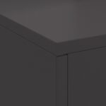 vidaXL Ohnisko s komínom Čierne 60x40x96 cm Oceľ – Obrázok 7