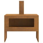 vidaXL Ohnisko s komínom 80x50x96 cm Zpruzená oceľ – Obrázok 5