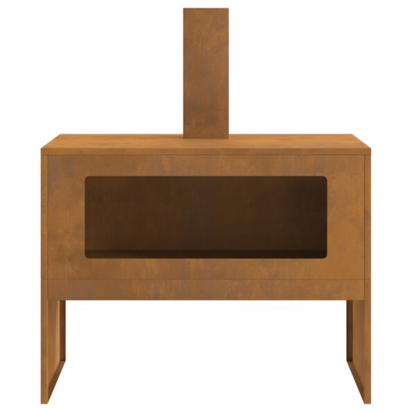 vidaXL Ohnisko s komínom 80x50x96 cm Zpruzená oceľ – Obrázok 5