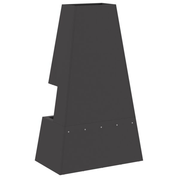 858938_4.jpg vidaXL Ohnisko s úložným priestorom na drevo Čierne 60x35x100 cm Oceľ – Obrázok 4
