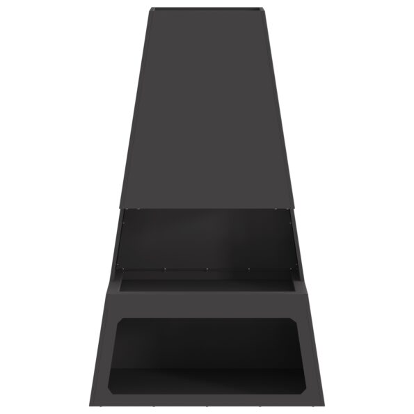 858938_5.jpg vidaXL Ohnisko s úložným priestorom na drevo Čierne 60x35x100 cm Oceľ – Obrázok 5