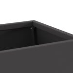 vidaXL Ohnisko s úložným priestorom na drevo Čierne 60x35x100 cm Oceľ – Obrázok 6