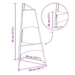 vidaXL Ohnisko Pyramid 50x45x95 cm Zvonková oceľ – Obrázok 9