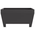vidaXL Štvorcové Ohnisko Čierne 80x80x43 cm Oceľ – Obrázok 4