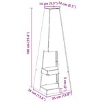 vidaXL Ohnisko s úložným priestorom na drevo Čierna 35x35x100 cm Oceľ – Obrázok 8