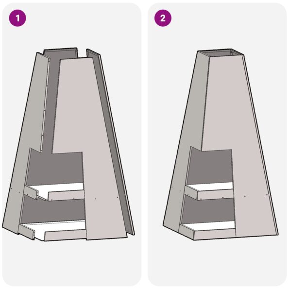 vidaXL Ohnisko s úložným priestorom na drevo Čierne 50x50x100 cm Oceľ – Obrázok 6