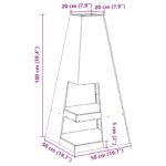 vidaXL Ohnisko s úložným priestorom na drevo Čierne 50x50x100 cm Oceľ – Obrázok 7