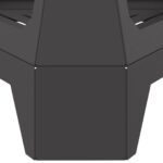 vidaXL Záhradný krb s komínom čierny 50x43x52 cm oceľ – Obrázok 5