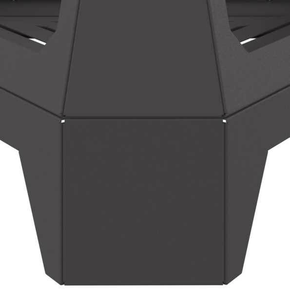 vidaXL Záhradný krb s komínom čierny 50x43x52 cm oceľ – Obrázok 5