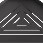 vidaXL Záhradný krb s komínom čierny 50x43x52 cm oceľ – Obrázok 7