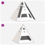 vidaXL Ohnisko Pyramída Čierna 50x50x51 cm Oceľ – Obrázok 6