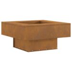 vidaXL Ohnisko Štvorcové 60x60x30 cm S super odolnou oceľou – Obrázok 2