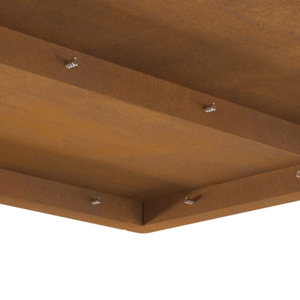 vidaXL Ohnisko Štvorcové 60x60x30 cm S super odolnou oceľou – Obrázok 8