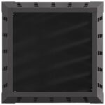 vidaXL Štvorcové ohnisko Čierne 50x50x70 cm Oceľ – Obrázok 5