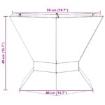 vidaXL Ohnište Hexagonálne Čierne 50x50x40 cm Oceľ – Obrázok 10