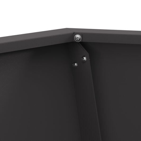 vidaXL Ohnište Hexagonálne Čierne 50x50x40 cm Oceľ – Obrázok 7