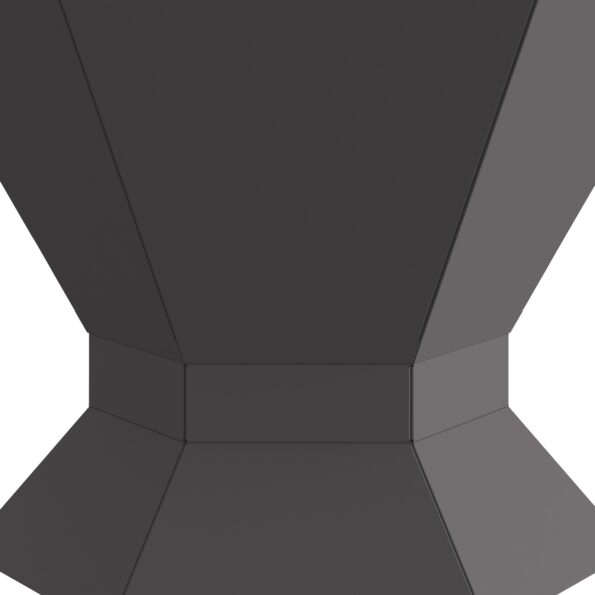 vidaXL Ohnište Hexagonálne Čierne 50x50x40 cm Oceľ – Obrázok 8