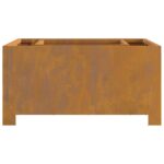 vidaXL Ohnisko Štvorcové 60x60x30 cm Vetraný Oceľ – Obrázok 5