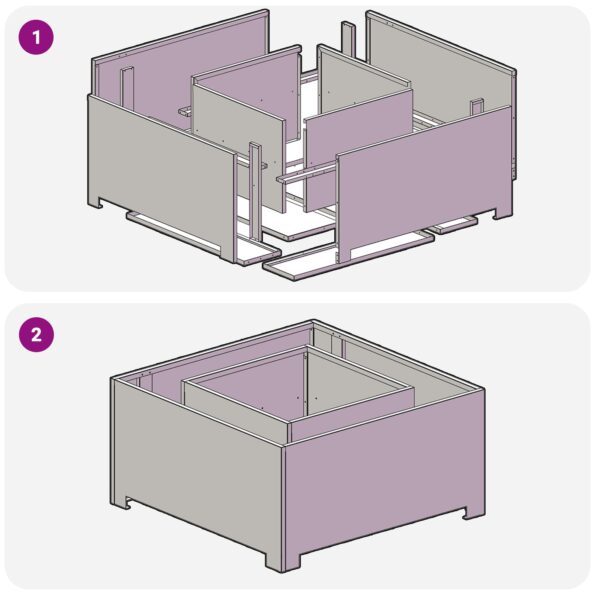 vidaXL Ohnisko Štvorcové Čierne 80x80x40 cm Oceľ – Obrázok 7