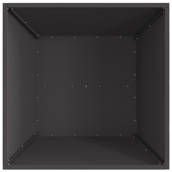 vidaXL Ohnisko Štvorcové Čierne 60x60x30 cm Oceľ – Obrázok 5