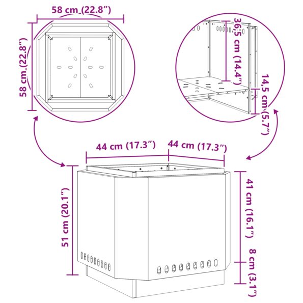 858975_11.jpg vidaXL Bezdymová ohnisko 58x58x51 cm z oceľového plechu – Obrázok 11