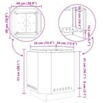 vidaXL Bezdymový ohnisko Hnedá 48 x 48 x 51 cm – Obrázok 12