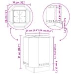 vidaXL Bezdymový ohnisko, čierne 38x38x51 cm, oceľ – Obrázok 10