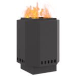 vidaXL Bezdymový ohnisko, čierne 38x38x51 cm, oceľ – Obrázok 3