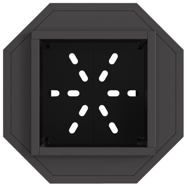 vidaXL Bezdymový ohnisko, čierne 38x38x51 cm, oceľ – Obrázok 5