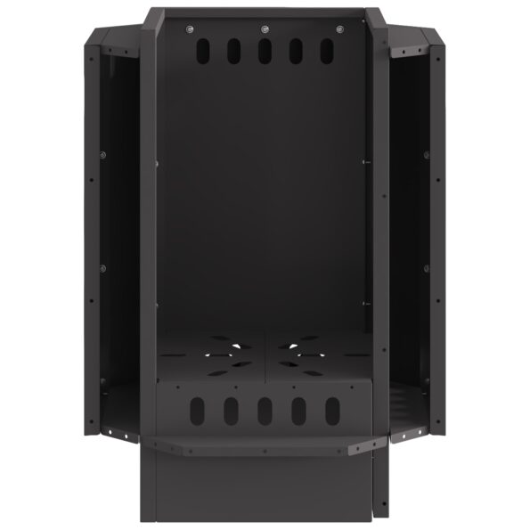 vidaXL Bezdymový ohnisko, čierne 38x38x51 cm, oceľ – Obrázok 8