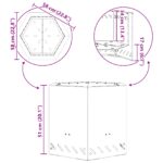 vidaXL Bezdymový ohnisko hexagonálne čierne 58x58x51 cm z ocele – Obrázok 9